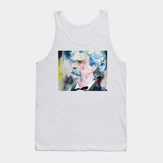 MARK TWAIN watercolor portrait .4 Tank Top by lautir